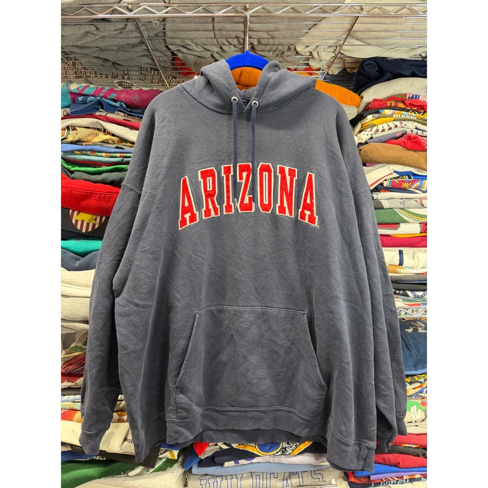 Vintage Arizona Wildcats Hoodie Mens XL Navy Blue Collegiate Pullover Sweatshirt
